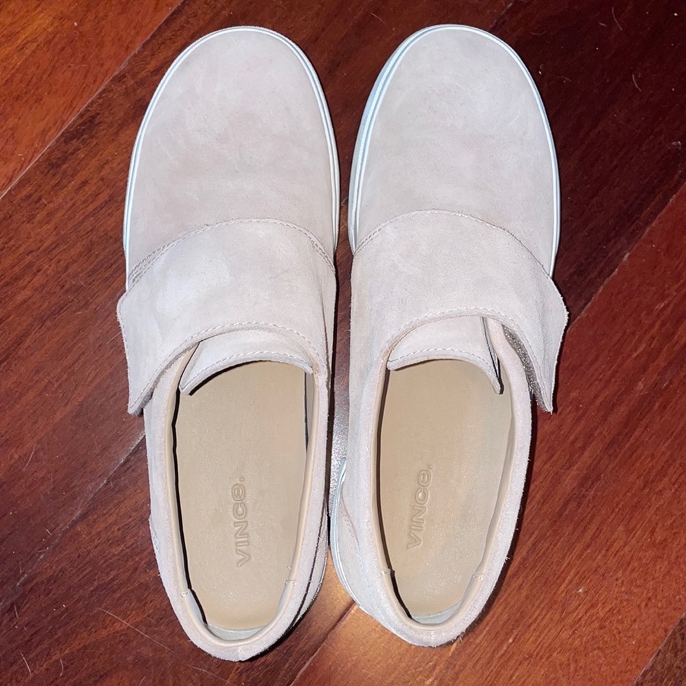 Vince Cage Blush Color Velvet Sneaker